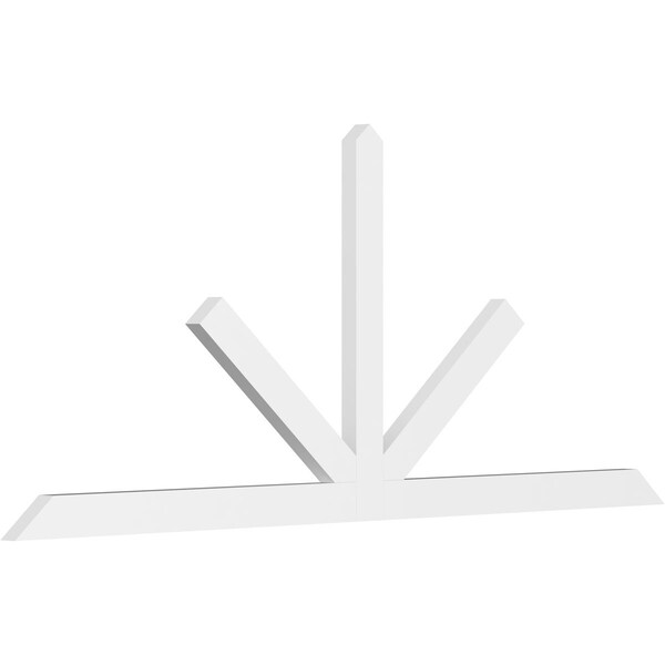 Ekena Millwork Saratoga Architectural Grade PVC Gable Bracket, 96"W x 40"H x 2"D x 4"F, 10/12 Pitch GBP096X40X0204SAR00 - main